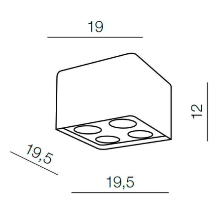 Накладные светильники — Накладной светильник Azzardo Nino 4 AZ1388 купить в 