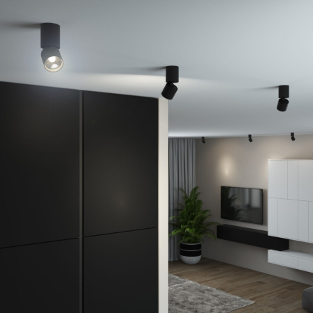 Накладные точечные светильники — Накладной светильник Elektrostandard 25042/LED 10W 4000K чёрный купить в 