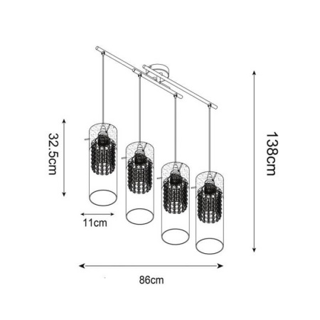 Подвесные светильники — Подвесной светильник Zumaline Fina P18035-4 купить в 