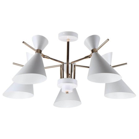 Люстры на штанге — Потолочная люстра IMEX MD.0702-5-S WH+FGD купить в 