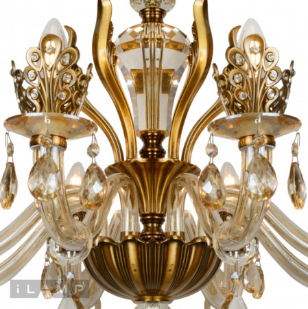 Люстры подвесные — Подвесная люстра iLamp 61078-8 BR купить в 