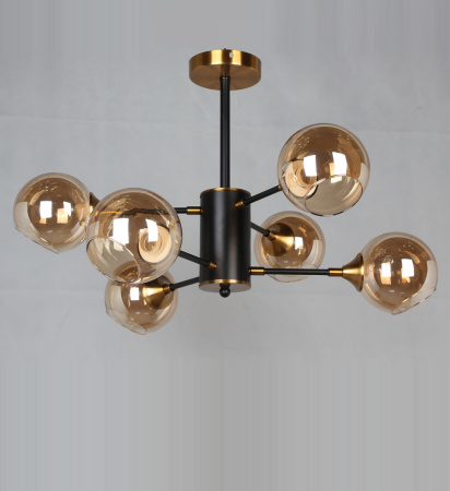 Потолочные люстры — 42328/6 черный+латунь купить в 