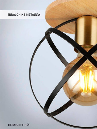 Потолочные светильники — Потолочный светильник Seven Fires Mirna WD3573/1C-BK-AB купить в 