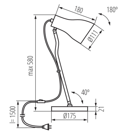 Настольные лампы — Настольная лампа Kanlux JUSI E27 W 36270 купить в 