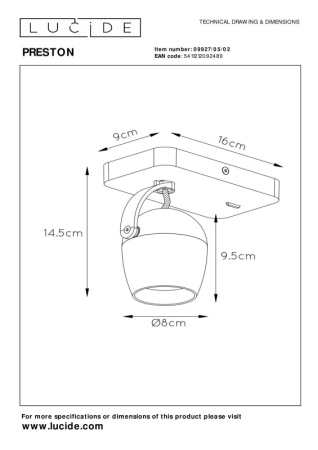 Споты — Спот LUCIDE 09927/05/02 купить в 