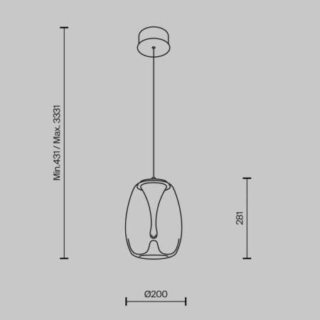 Подвесные светильники — Подвесной светильник Maytoni MOD282PL-L8G3K купить в 