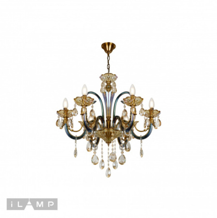 Люстры подвесные — Подвесная люстра iLamp 61081-6 BR купить в 