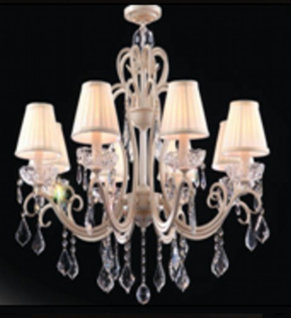 Люстры подвесные — 32814/8 белый с патиной золото купить в 