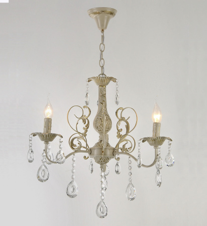 Люстры подвесные — 02948/3 белый с патиной золото купить в 