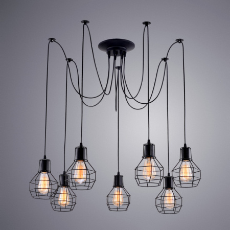 Подвесные светильники — Подвесной светильник ARTE Lamp A1109SP-7BK купить в  Подвесные светильники — Подвесной светильник ARTE Lamp A1109SP-7BK купить в