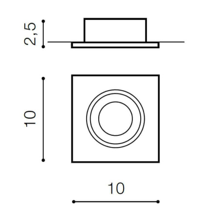 Точечные светильники — Встраиваемый светильник Azzardo Editta AZ0806 купить в 
