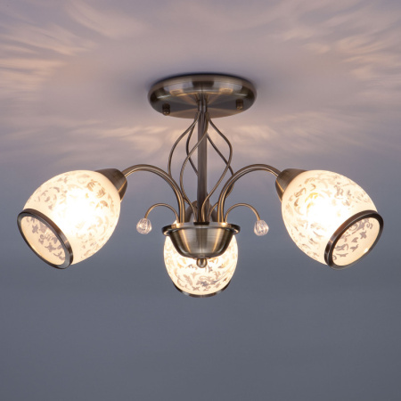 Люстры на штанге — Люстра на штанге Eurosvet 30026/3 античная бронза купить в 