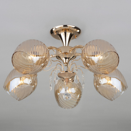 Люстры на штанге — Люстра на штанге Eurosvet 30120/5 золото купить в 