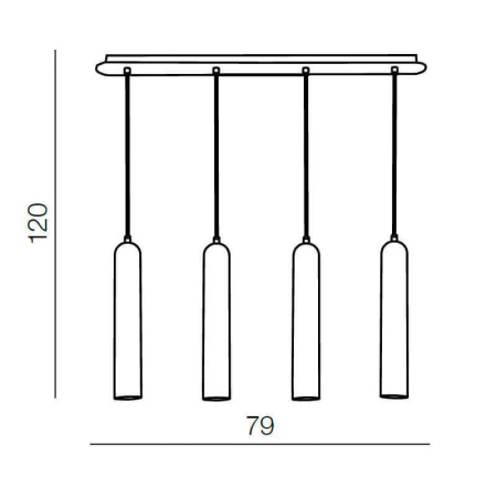 Подвесные светильники — Подвесной светильник Azzardo Tubo 4 AZ1238 купить в 