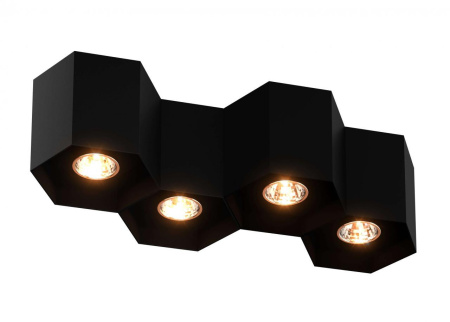 Накладные светильники — Потолочный светильник Zumaline Polygon cl 4 20037-BK купить в 