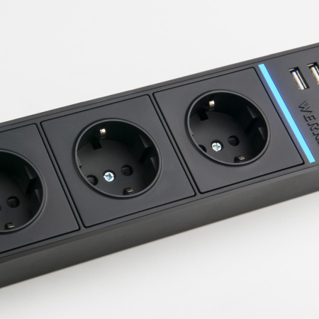 Розетки — Розетка Werkel WL20-04-03 черный купить в 