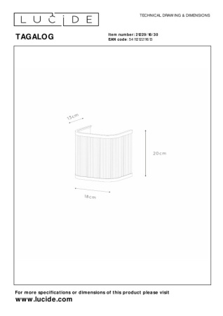 Настенные бра — Бра LUCIDE 21229/18/30 купить в 