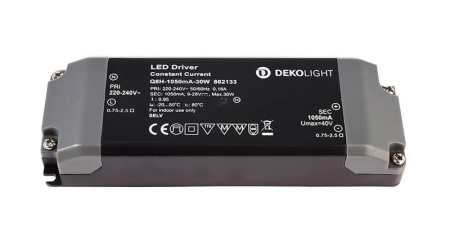 Блоки питания для светодиодной ленты — Драйвер Deko-Light Q8H-1050mA/30W 9-28V 30W IP20 1,05A 862133 купить в  Блоки питания для светодиодной ленты — Драйвер Deko-Light Q8H-1050mA/30W 9-28V 30W IP20 1,05A 862133 купить в
