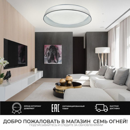 Потолочные светильники — Потолочный светодиодный светильник Seven Fires Лагом 48205.23.18.64WT купить в 
