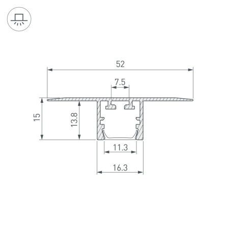 Профили для светодиодных лент — Профиль Arlight 035014 купить в  Профили для светодиодных лент — Профиль Arlight 035014 купить в