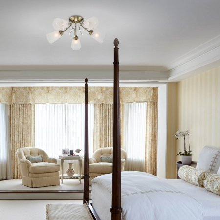 Люстры на штанге — Люстра на штанге Eurosvet 30150/5 античная бронза купить в 