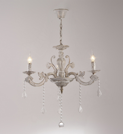 Люстры подвесные — 2889/3 белый с патиной золото купить в 