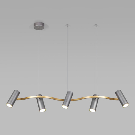 Люстры подвесные — Подвесная люстра Eurosvet 90103/5 матовый серый/золото купить в 