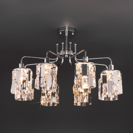 Люстры на штанге — Люстра на штанге Eurosvet 10101/8 хром/прозрачный хрусталь Strotskis купить в  Люстры на штанге — Люстра на штанге Eurosvet 10101/8 хром/прозрачный хрусталь Strotskis купить в