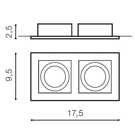 Cветильники потолочные встраиваемые — Встраиваемый светильник Azzardo Paco 2 AZ0800 купить в  Cветильники потолочные встраиваемые — Встраиваемый светильник Azzardo Paco 2 AZ0800 купить в