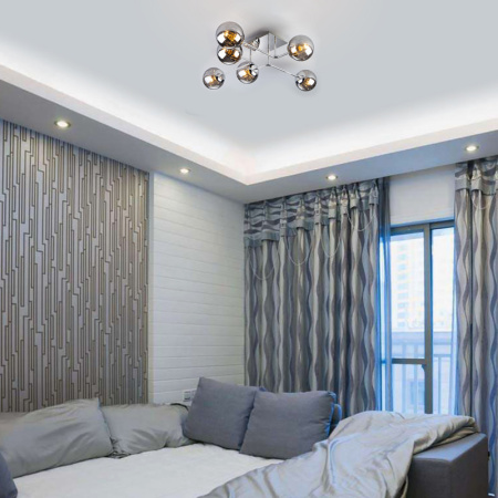 Люстры на штанге — Люстра на штанге Eurosvet 30140/6 хром купить в 