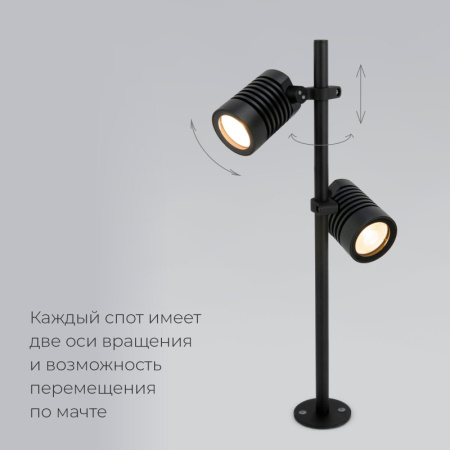 Низкие уличные фонари — Садово-парковый светильник Elektrostandard Landscape/2 черный (041 FL LED) купить в 