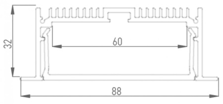 Профили для светодиодных лент — Профиль DesignLed LE.8832 купить в 