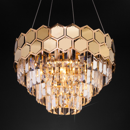 Люстры каскадные — Каскадная люстра Eurosvet 10124/5 золото/прозрачный хрусталь Strotskis Smart (10113/5) купить в 