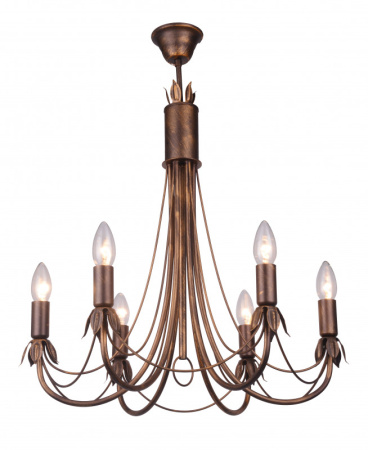 Люстры подвесные — Подвесная люстра TOPLIGHT TL7350D-06BR купить в 