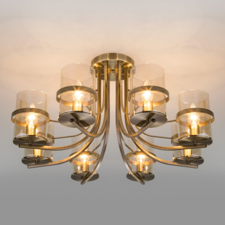 Люстры на штанге — Люстра на штанге Eurosvet 60085/8 античная бронза купить в 