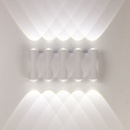 Уличные настенные светильники — Светильник настенный AM Group AM359-10X1W WH 4000K купить в 