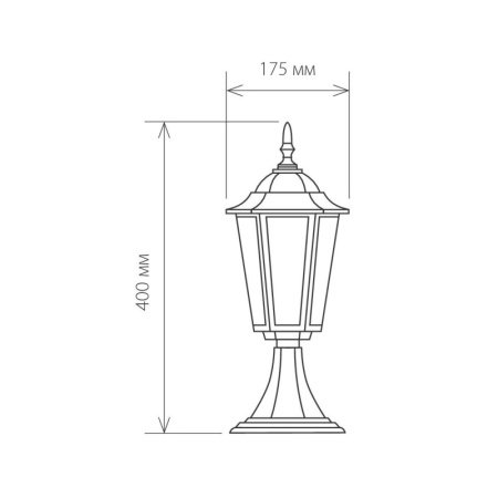 Низкие уличные фонари — Садово-парковый светильник Elektrostandard GL 1004S черное золото купить в 