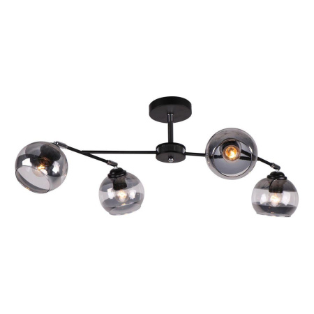 Люстры на штанге — Потолочная люстра IMEX MD.9460-4-S BK+CH купить в 