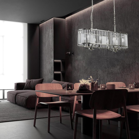 Люстры подвесные — Подвесная люстра Lumien Hall Лариана LH3038/8PR-NK-CL купить в 