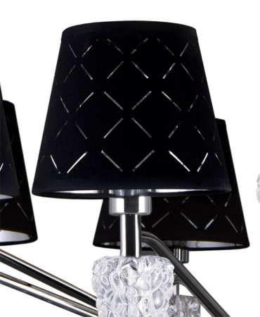 Люстры подвесные — Подвесная люстра Lumien Hall Элисон 1016/8H-CR-BK купить в 