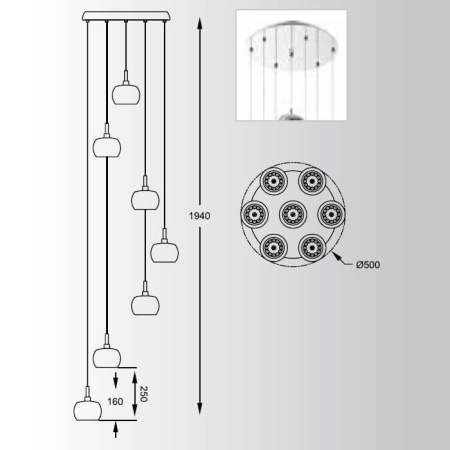 Люстры подвесные — Подвесная люстра Zumaline Crystal P0076-07M-B5FZ купить в 