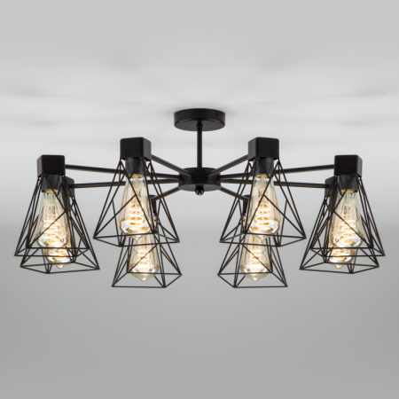 Люстры на штанге — Люстра на штанге Eurosvet 70107/8 черный купить в 