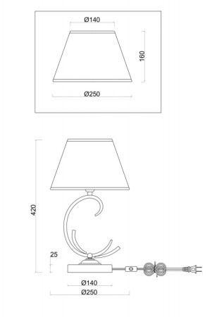 Настольные лампы — Настольная лампа Freya FR2013TL-01G купить в 