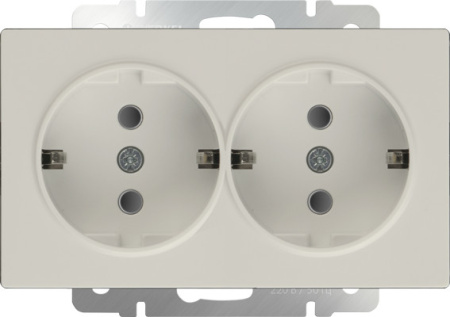 Розетки — Розетка Werkel WL03-SKG-02-IP20 (слоновая кость) купить в 