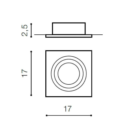 Cветильники потолочные встраиваемые — Встраиваемый светильник Azzardo Siro 1 AZ0769 купить в  Cветильники потолочные встраиваемые — Встраиваемый светильник Azzardo Siro 1 AZ0769 купить в