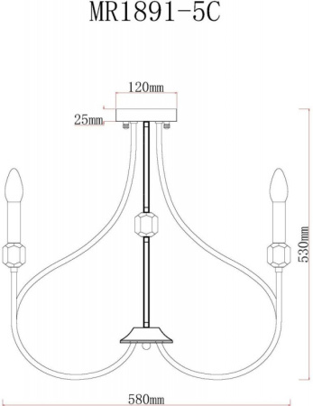 Люстры накладные — Накладная люстра MyFar MR1891-5C купить в  Люстры накладные — Накладная люстра MyFar MR1891-5C купить в