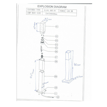 Низкие уличные фонари — Садово-парковый светильник ST-Luce SL101.405.01 купить в 