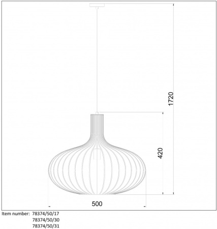 Подвесные светильники — Подвесной светильник LUCIDE 78374/50/30 купить в 