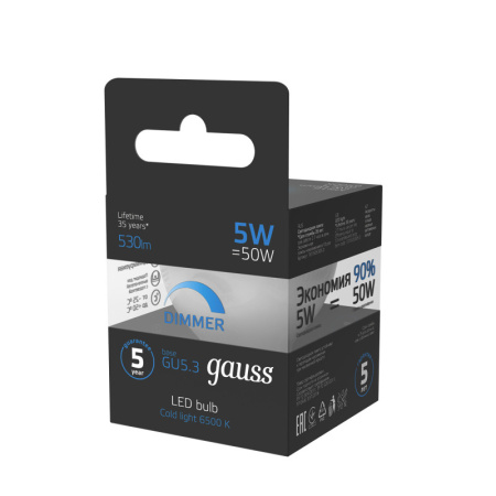 Светодиодные лампы — Светодиодная лампа Gauss 101505305-D купить в 