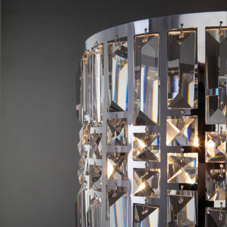 Настенные бра — Бра Eurosvet 10116/2 хром/прозрачный хрусталь Strotskis купить в 